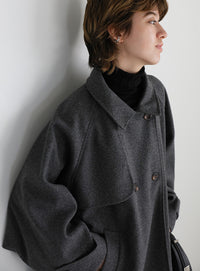 2WAYネックラグランスリーブAラインコート