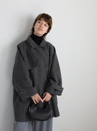 2WAYネックラグランスリーブAラインコート