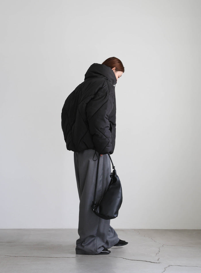 ハイネックダイヤキルトショートダウン