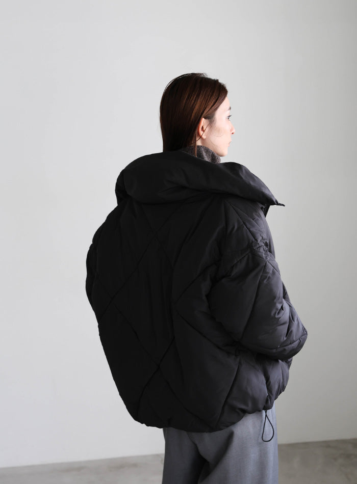 ハイネックダイヤキルトショートダウン