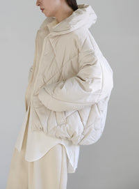 ハイネックダイヤキルトショートダウン