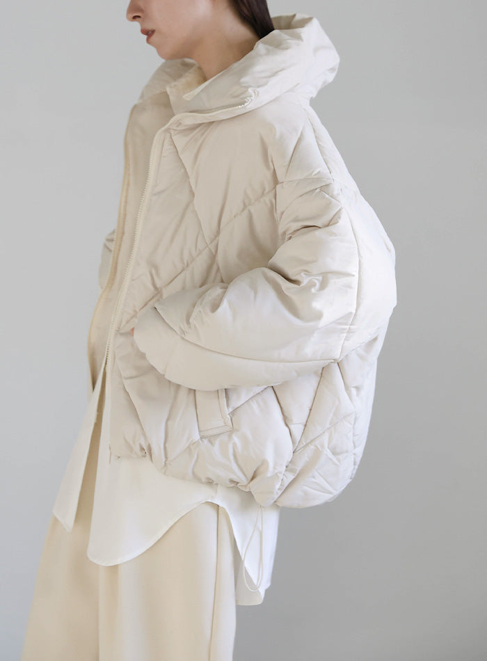 ハイネックダイヤキルトショートダウン