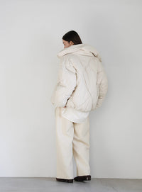 ハイネックダイヤキルトショートダウン