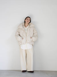 ハイネックダイヤキルトショートダウン