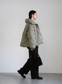 ハイネックダイヤキルトショートダウン