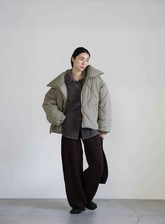 ハイネックダイヤキルトショートダウン