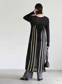 メッシュ編みニットキャミワンピース【SALE】