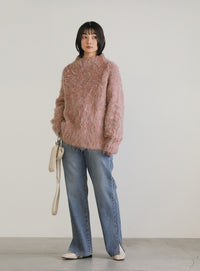 プチハイネックシャギーニット【SALE】