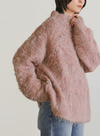 プチハイネックシャギーニット【SALE】