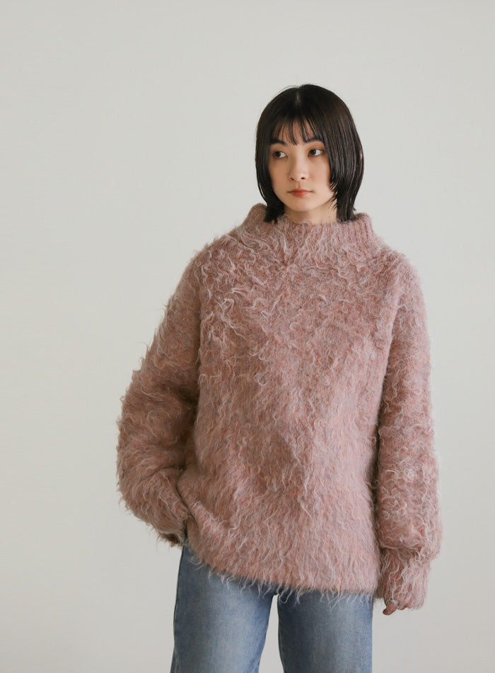 プチハイネックシャギーニット【SALE】