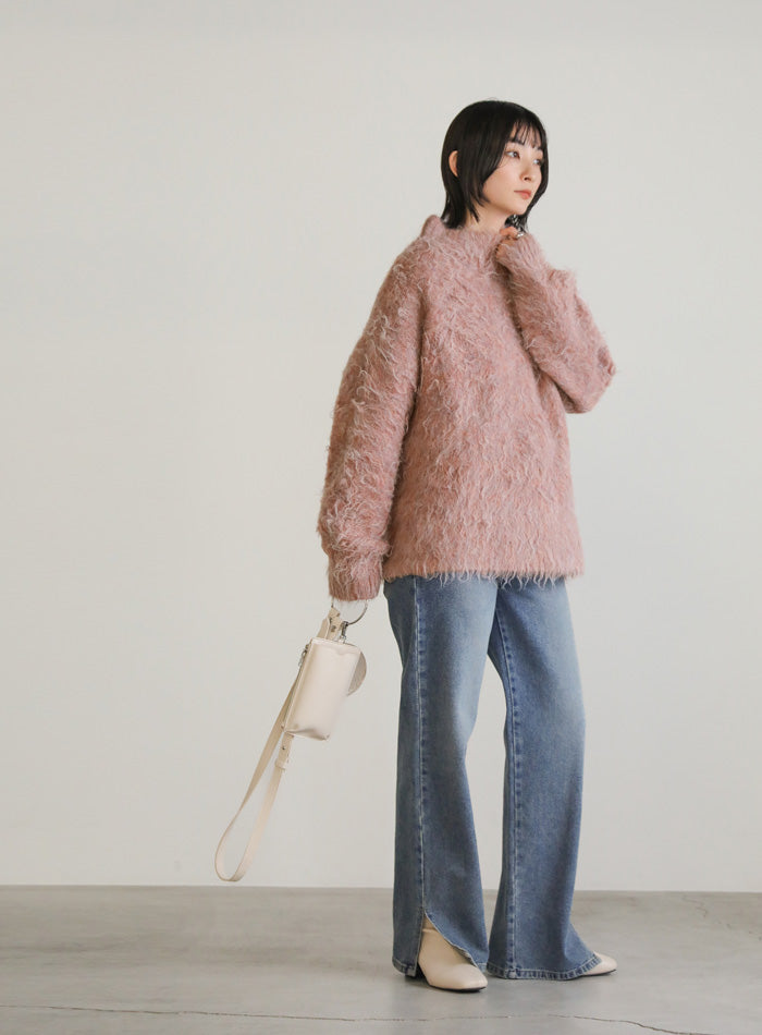 プチハイネックシャギーニット【SALE】
