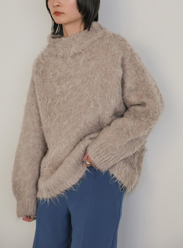プチハイネックシャギーニット【SALE】