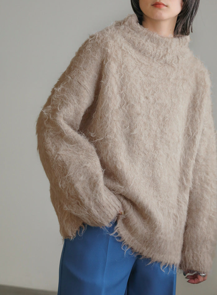 プチハイネックシャギーニット【SALE】