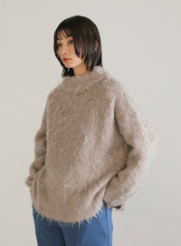 プチハイネックシャギーニット【SALE】