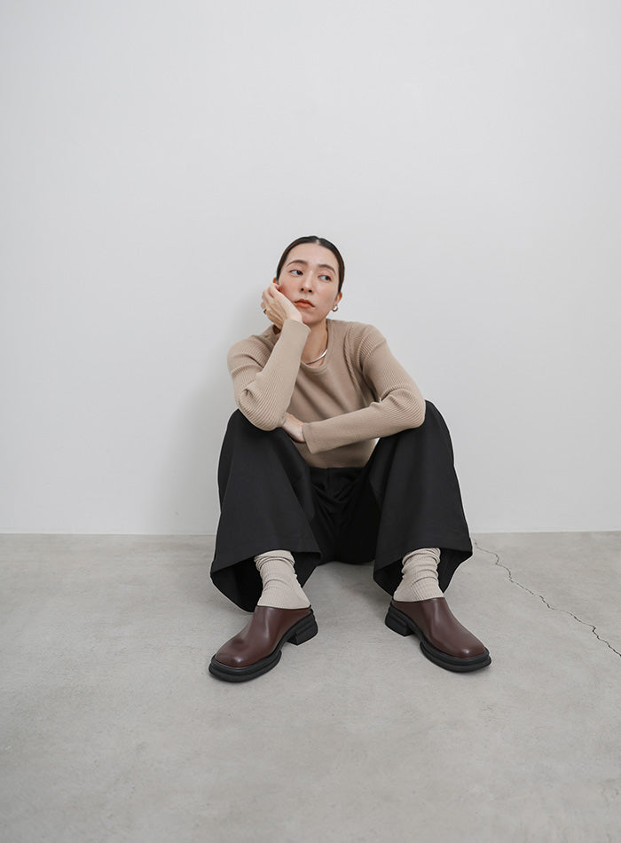 フェイクレザースライドシューズ – SELECT MOCA