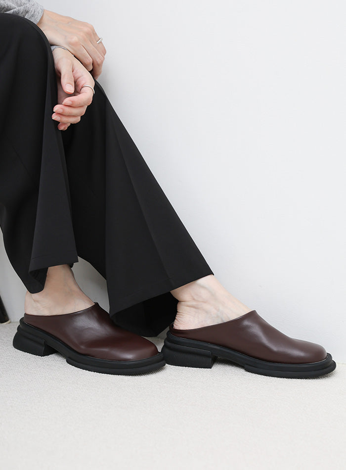 フェイクレザースライドシューズ – SELECT MOCA