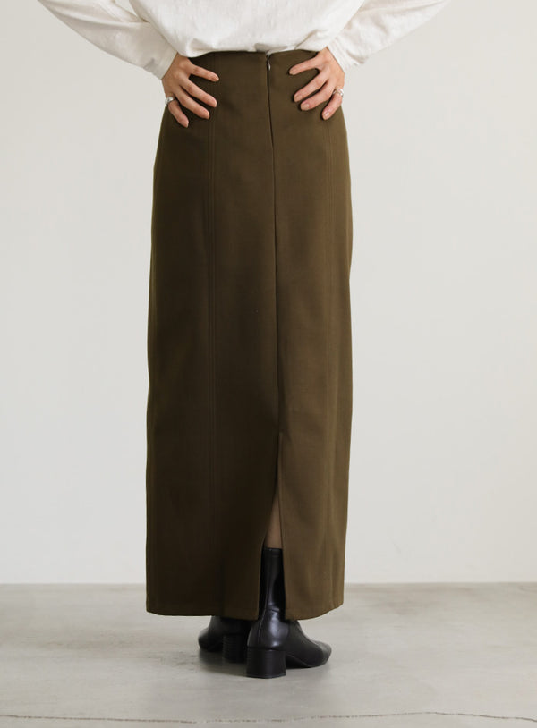 ヘリンボーンバックスリットタイトスカート【SALE】