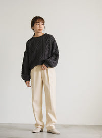 センタープレスヘリンボーンパンツ【SALE】