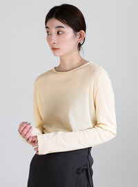 クルーネックシアープルオーバー