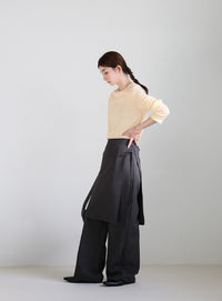 クルーネックシアープルオーバー