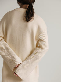 切り替えデザインリブロングワンピース【SALE】
