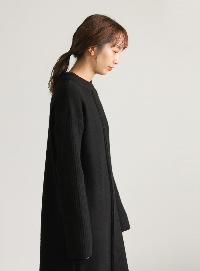 切り替えデザインリブロングワンピース【SALE】
