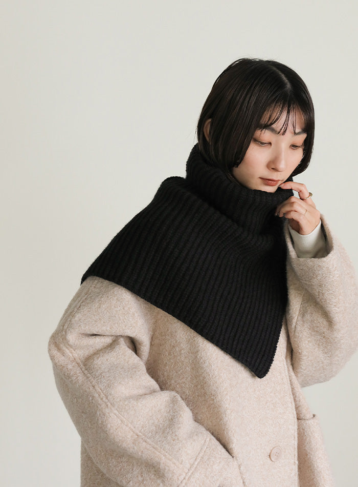 ハイネックつけ襟ニット【SALE】