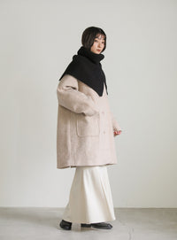 ハイネックつけ襟ニット【SALE】