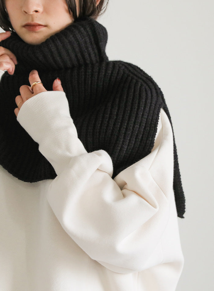 ハイネックつけ襟ニット【SALE】