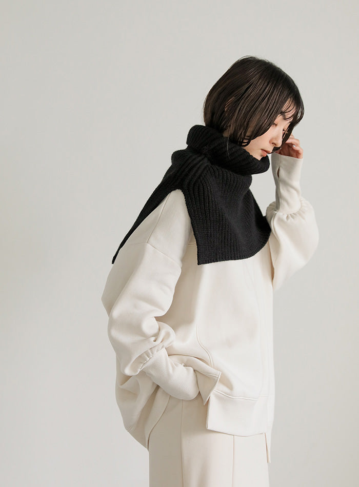 ハイネックつけ襟ニット【SALE】