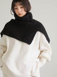 ハイネックつけ襟ニット【SALE】