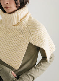 ハイネックつけ襟ニット【SALE】