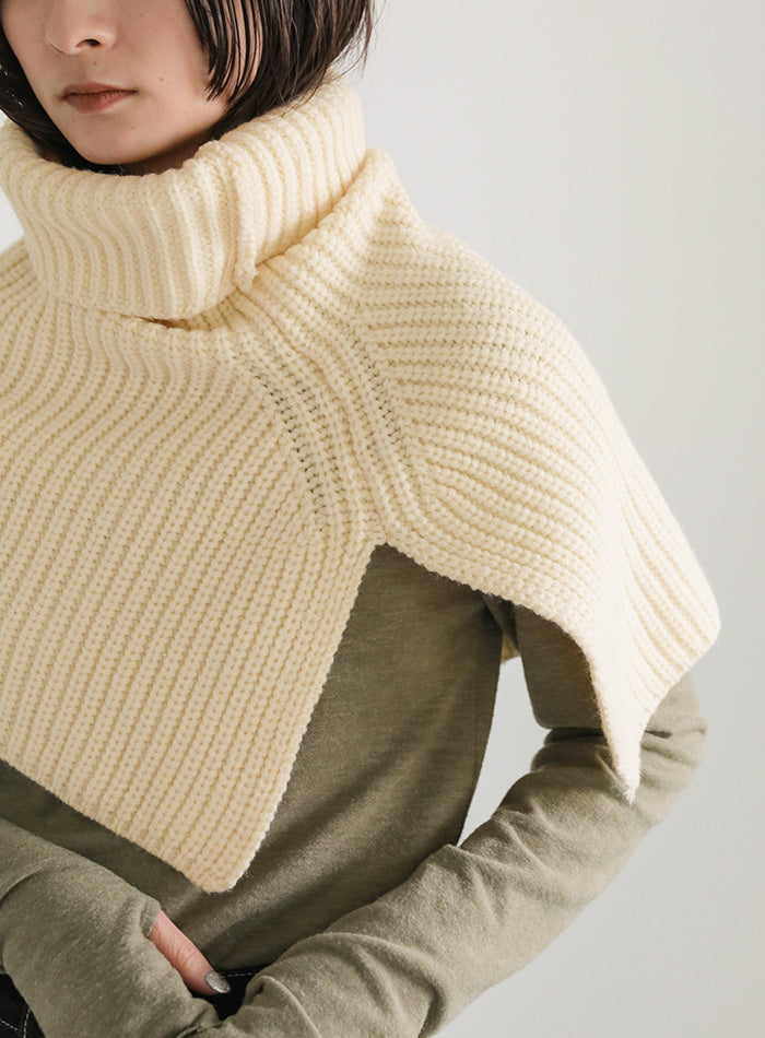 ハイネックつけ襟ニット【SALE】