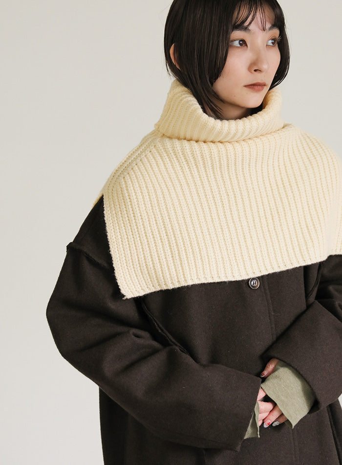 ハイネックつけ襟ニット【SALE】