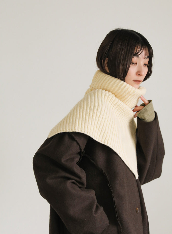 ハイネックつけ襟ニット【SALE】