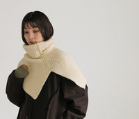 ハイネックつけ襟ニット【SALE】