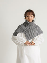ハイネックつけ襟ニット【SALE】