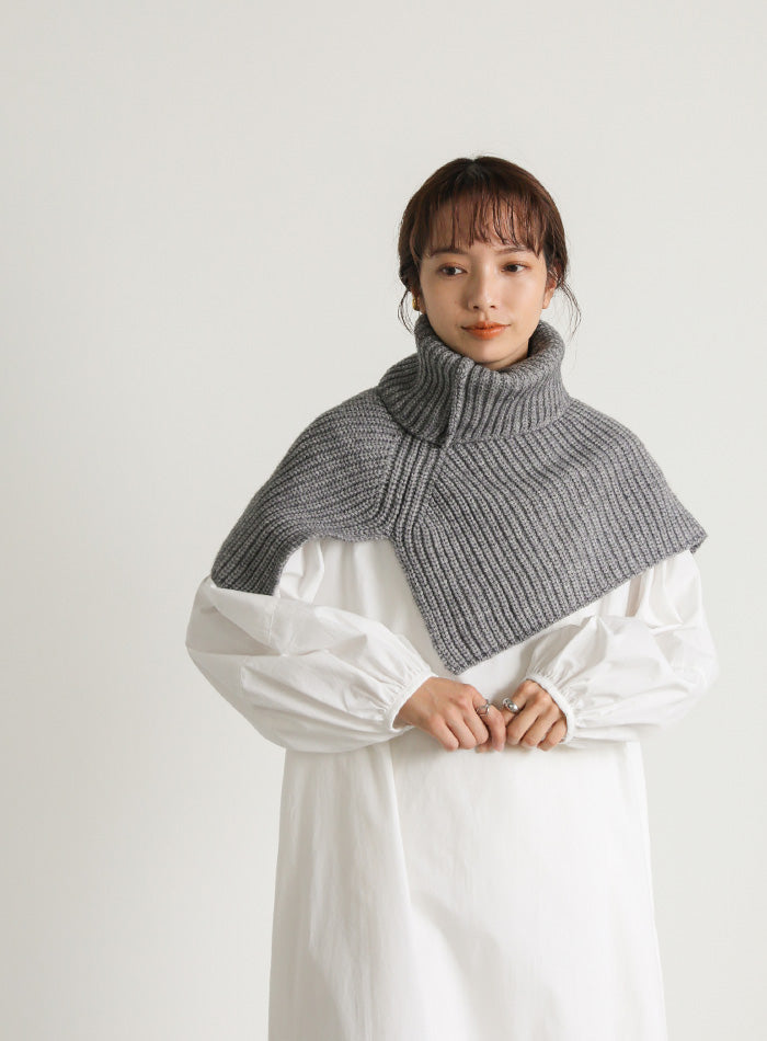 ハイネックつけ襟ニット【SALE】