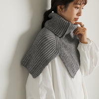 ハイネックつけ襟ニット【SALE】