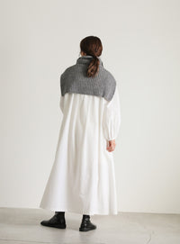 ハイネックつけ襟ニット【SALE】