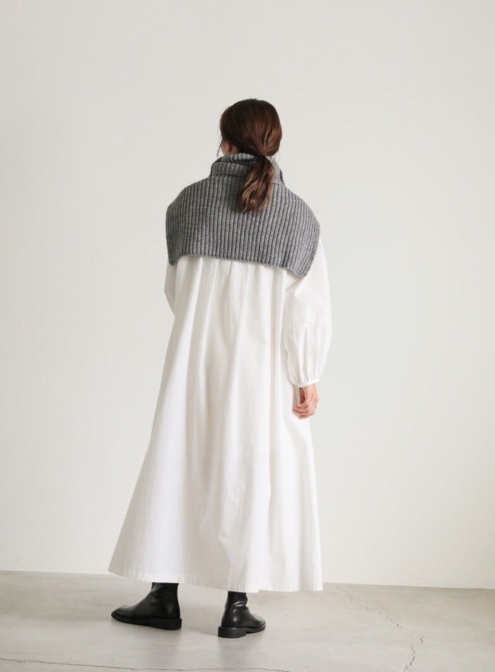 ハイネックつけ襟ニット【SALE】