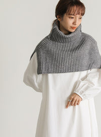 ハイネックつけ襟ニット【SALE】