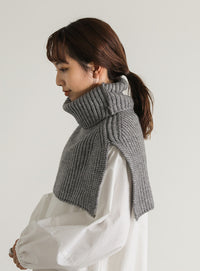 ハイネックつけ襟ニット【SALE】