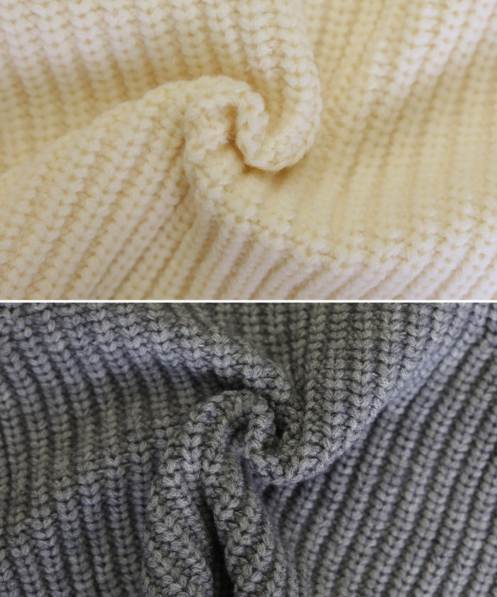 ハイネックつけ襟ニット【SALE】