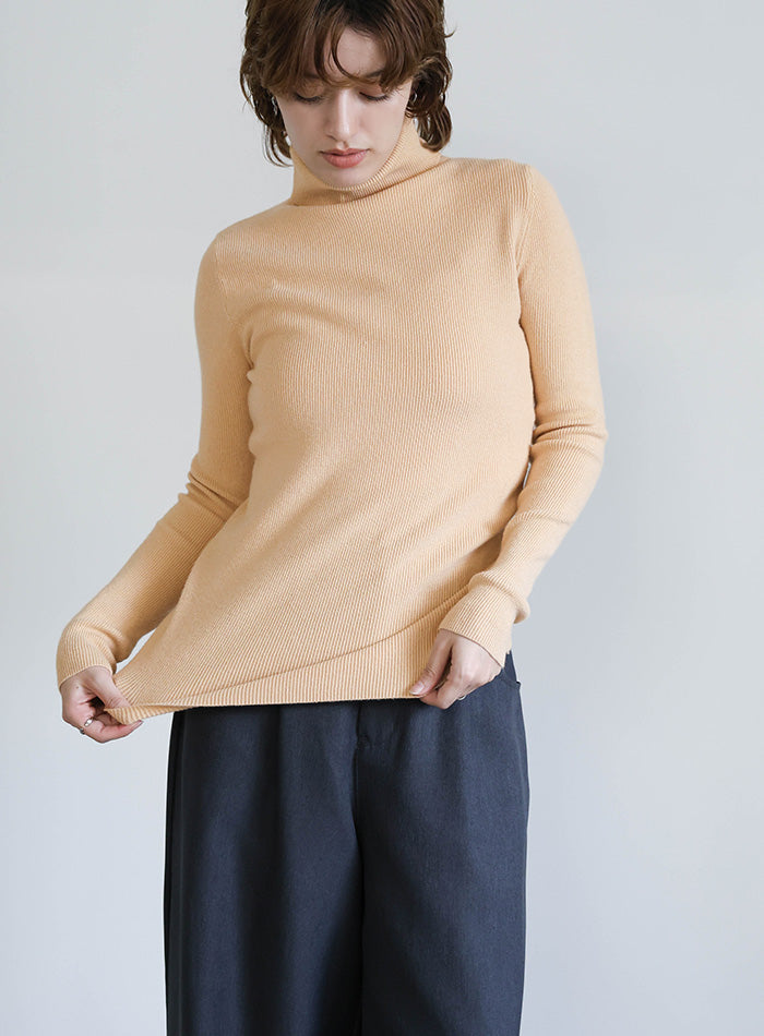 タートルネックソフトタッチリブニット – SELECT MOCA