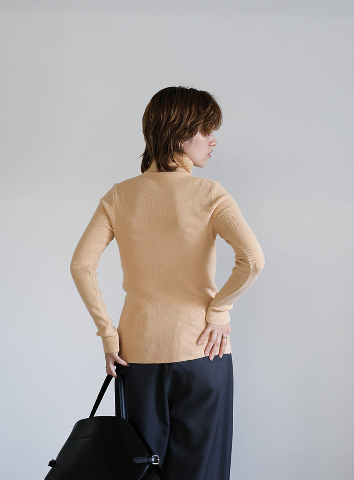 タートルネックソフトタッチリブニット – SELECT MOCA