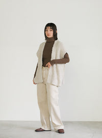 タートルネックソフトタッチリブニット【SALE】
