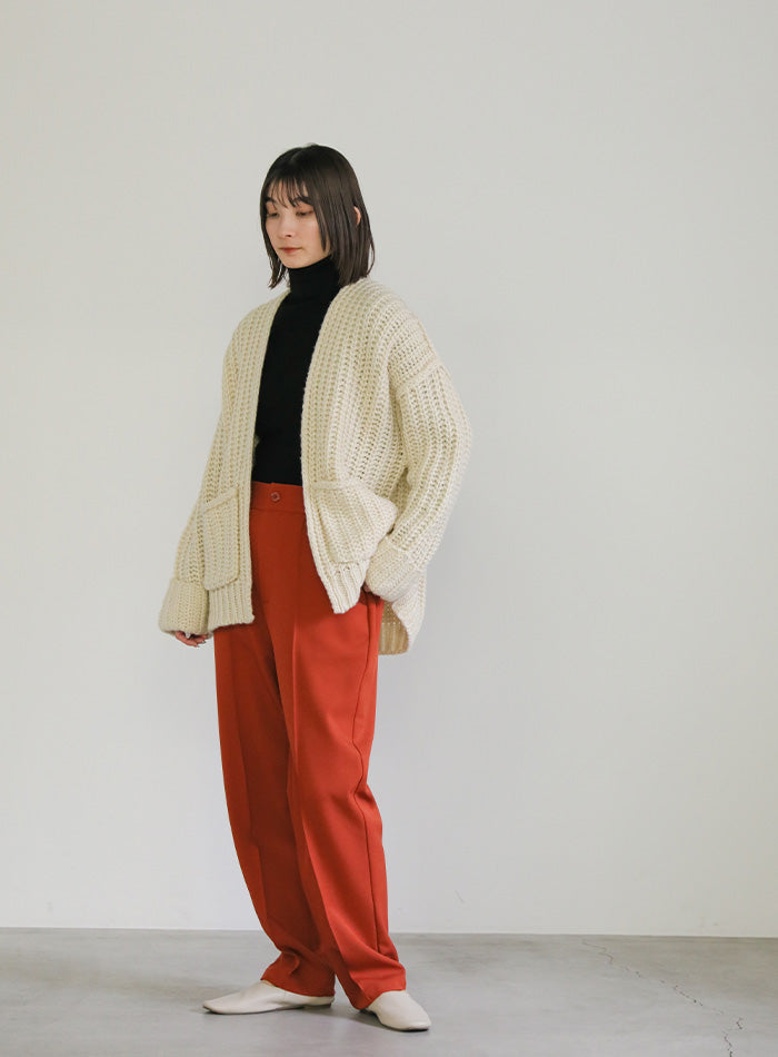 タートルネックソフトタッチリブニット【SALE】