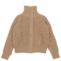 ハイネックフリンジニットジャケット【SALE】