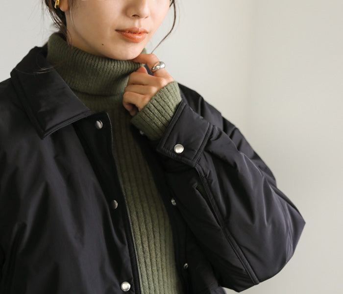 タートルネックラウンドリブニット【SALE】
